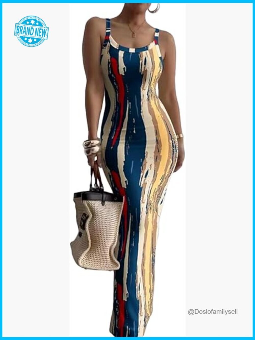 Sleeveless Bodycon Maxi Dress Casual Slim Fit Summer Long Dress Slip